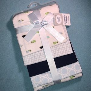 Set of 4 receiving blankets
